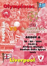 OLYMPIACOS v Liverpool (UEFA Champions League) 2004/2005 - PIRATE PROGRAMME