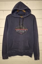 Spyder Expedition Graphic Print Hoodie Pullover Adult Size Medium Navy Blue