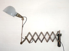 Vintage scissor lamp 1930-40 - Industrial - Walligraph anglepoise style Grey