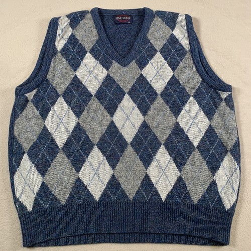 Vintage argyle vest mens - vintage,