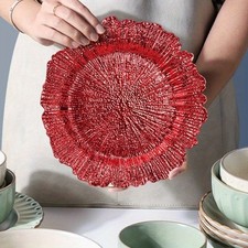 17In Coral Reef Charger Plates