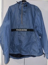 Vintage Retro 1990’s Fashion Kickers 1/4 Zip Pullover Hooded Coat Size Large