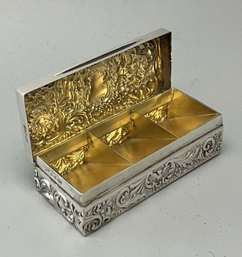 Edwardian silver triple stamp - edwardian,