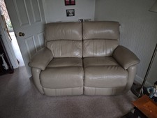 Pair of Cream Leather Recliner