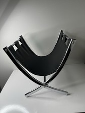 Chrome and Black Faux Leather