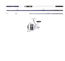 Shakespeare Salt Surf 14ft Beachcaster &  Reel Beach Sea Fishing Rod 3 Pc