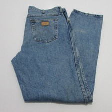 Wrangler VTG Men’s Regular Fit straight leg Blue Jeans W40  / L36  SKU M17376]