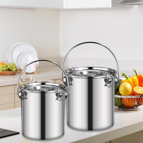 Stainless steel sealed bucket - stainless,