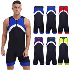 UK Mens One Piece Swimsuit Swimming Costume Bathing Suit Athletic Short Jumpsuit