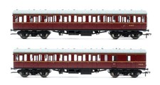 BACHMANN 'OO' GAUGE RAKE OF 2 BR MAROON W46131/W43105 SUBURBAN COACHES