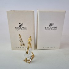 Swarovski Crystal Memories Violin And Stand 173366 4.5cm Boxed