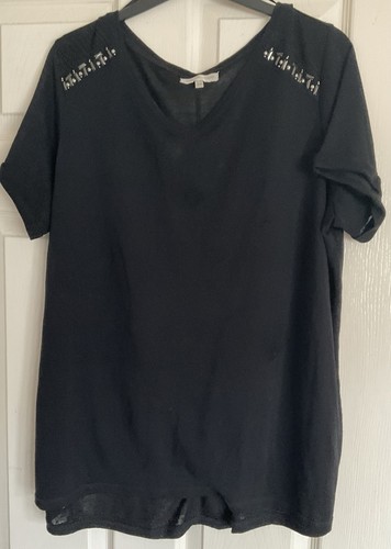 Women black tunic top - black,