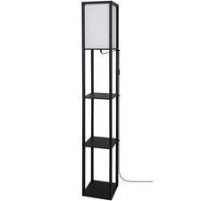 Floor Lamp Matt Black 4-Tier