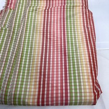 Decorator Fabric 16+ yds x 56" New Taffeta Plaid Green Pink Upholstry Curtains