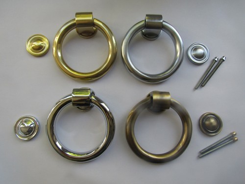 Solid forged brass ring door - solid,