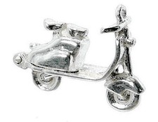 STERLING SILVER OPENING LAMBRETTA SCOOTER CHARM    