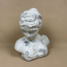Vintage Plaster Clay Womens Head Handmade Antique Ornament Art Statue Sculpture