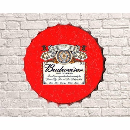 Budweiser sign metal bottle - sign,