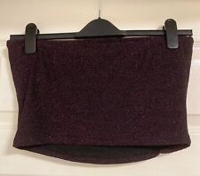 ladies purple sparkle select boob tube size L festivals summer beach party 