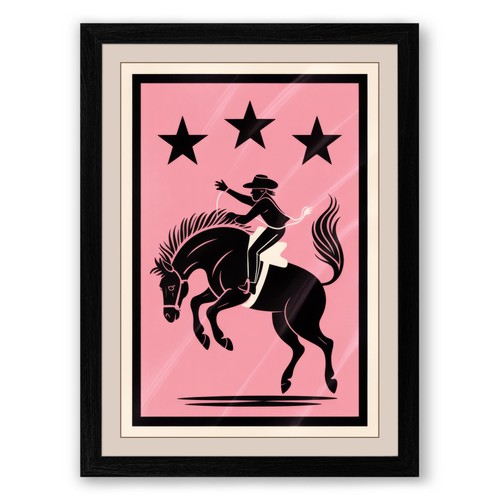 Bucking bronco rodeo - bronco, retro