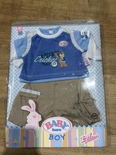Zapf Creation Baby Born Boy Doll Clothes Fashion Pack “Cricket Team” New In Box