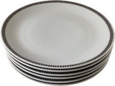 Thomas Germany Porcelain Dinner Plates Set Deep Grey Trim Collectable Tableware