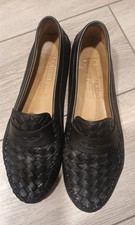 ROBERT ZUR Russell & Bromley Black Leather Petra Driving Loafers UK 6 Pre-owned