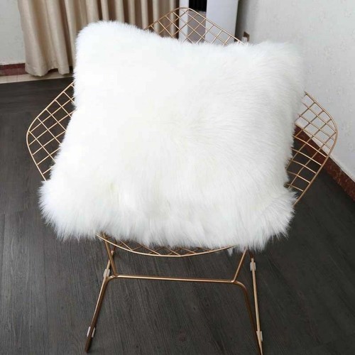 Faux wool fur cushion - cushion, covers