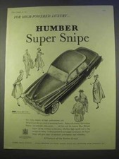 1955 Humber Super Snipe Car Ad - High-Powered