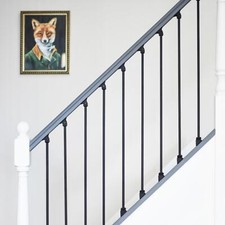 Black straight design metal - black,