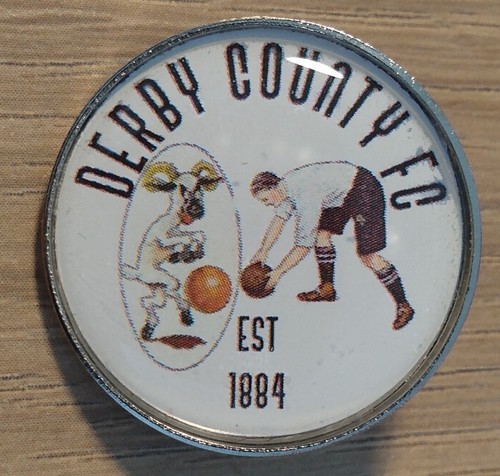 Retro derby county pin badge - county,