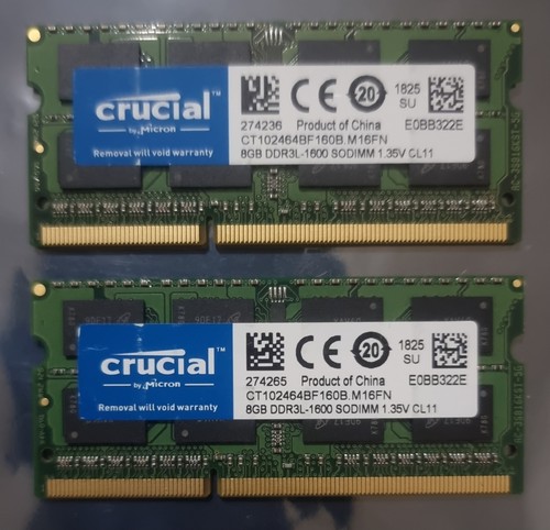 Crucial 16gb 2x8gb - crucial, ddr3