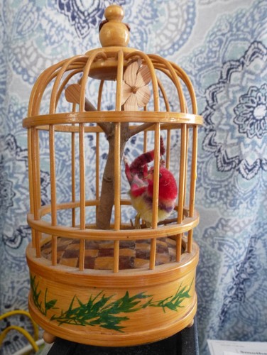 Vintage singing bird - bird, with