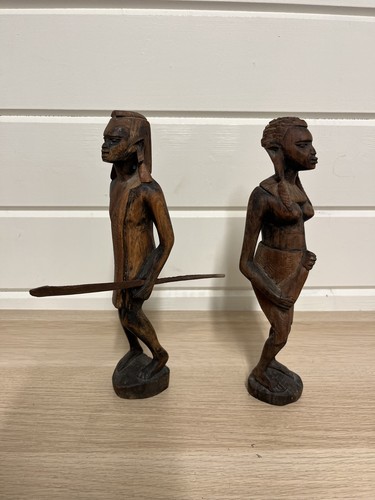 Two vintage hand carved - two,