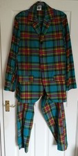 Adult Fancy Dress Tartan  Outfit Size M 