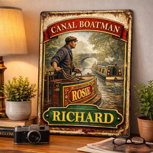 Personalised canal boatman - personalised,