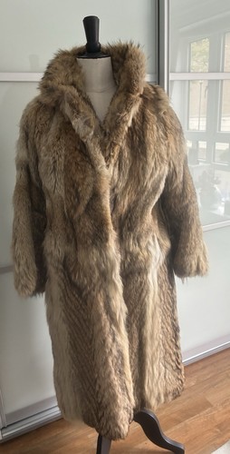 Women beige long - beige, fur