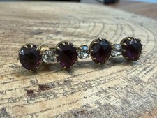 Antique Bar Brooch Purple