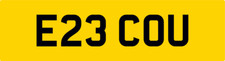 COUPE NUMBER PLATE E23 COU