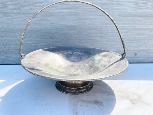 Vintage silver plate cake - plate,
