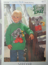 Knitting pattern of Blinky Bill toy and child's jumper