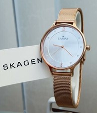 SKAGEN Ladies SLIM MESH strap watch Rose Gold plated RRP£169 (SK9