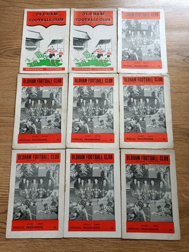Oldham rugby league programmes - rugby,