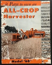 ALLIS CHALMERS MODEL 60 ALL CROP HARVESTER Agricultural Sales Brochure Undated