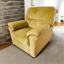 G Plan Seattle  Green Lime Velvet  Fabric Power Reclining With USB  Armchair 
