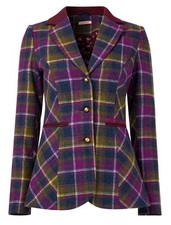 Joe Browns Purple Heritage Check Mix and Match Jacket, 16, BN