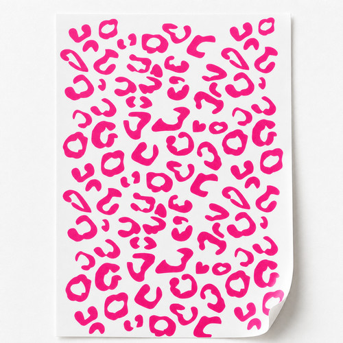 Leopard print pink decals - leopard,