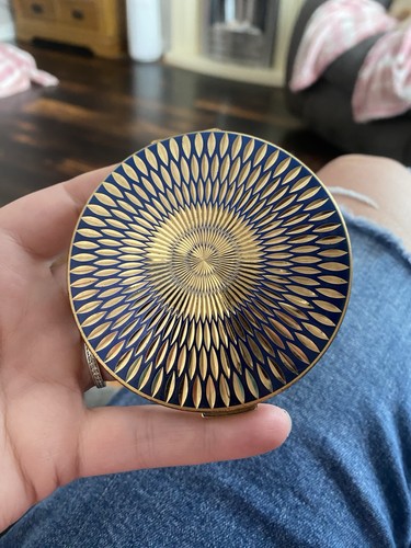Vintage stratton blue gold - vintage, blue/gold