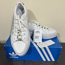 Adidas Sleek Super White Black Trainers UK 7 Women's FW1377 Platform Sneakers
