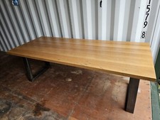 industrial Reclaimed Dining Table And Metal Frame Legs 220cm X 90cm M